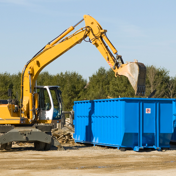 are there any restrictions on where a residential dumpster can be placed in Springbrook